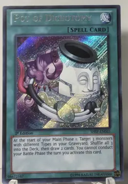 Pot of Dichotomy SHSP-EN065 Secret Rare 1st Edition Yugioh TCG NM/M - Image 1