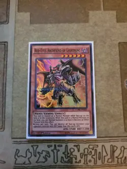 YUGIOH RED-EYES ARCHFIEND OF LIGHTNING CORE-EN023 SUPER 1ST ED NM - Image 1