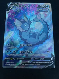 Pokemon TCG Vaporeon SWSH181 Black Star Promo Ultra Rare Holo Card - Image 1