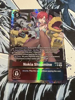 Digimon Card Nokia Shiramine BT22-084 SR Parallel English Cyber Eden - Image 1