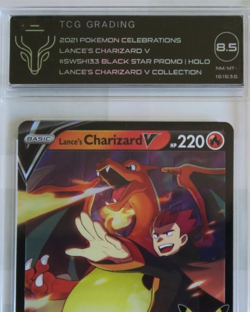 Pokemon Lance’s Charizard V Card TCG 8.5 SWSH133 Celebrations Black Star Promo - Image 3