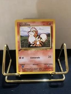 1st Edition SPANISH Growlithe 28/102 Base Set - Uncommon Pokemon Card - NM/Mint - Image 1