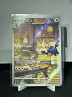 Pokemon TCG Herdier Illustration Rare Full Art 155/086 Sv: White Flare NM - Image 1