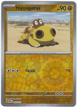 Hippopotas #052/131 SV: Prismatic Evolutions Reverse Holo - Pokemon - Image 1