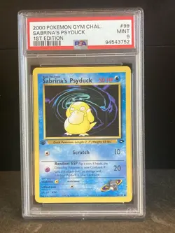 2000 Pokemon Gym Challenge - Sabrina’s Psyduck - 1st Edition PSA 9 - Image 1