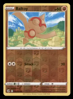 Baltoy SWSH08: Fusion Strike #144/264 Common Reverse Holo Pokemon LP - Image 1