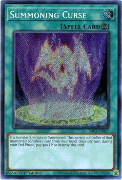 Yugioh! Summoning Curse - RA03-EN057 - Secret Rare NM/M Quarter Century Bonanza - Image 1