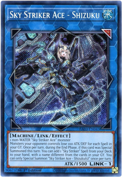 YuGiOh! Sky Striker Ace - Shizuku RA03-EN043 - Secret Rare 1st Edition NM/M - Image 1