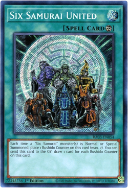 Yugioh! Six Samurai United - RA03-EN054 Secret Rare NM/M Quarter Century Bonanza - Image 1