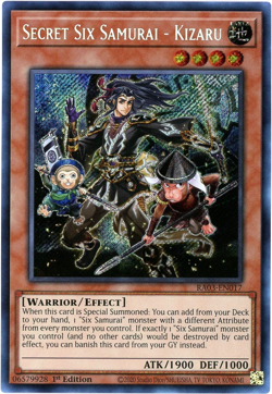 YuGiOh! Secret Six Samurai - Kizaru RA03-EN017 Secret Rare NM/M English - Image 1