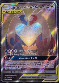 Latias & Latios GX 170/181 Alternate Full Art Card POKEMON TCG Sun Moon Team Up - Image 2