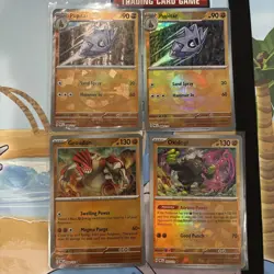 Fighting Pokemon Prismatic Evolutions 4 Card Poke Ball Lot - Image 1