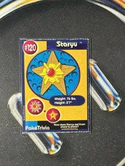 Staryu 1999 Original 151 Pokemon Burger King PokeTrivia Trading Card #120 - Image 1