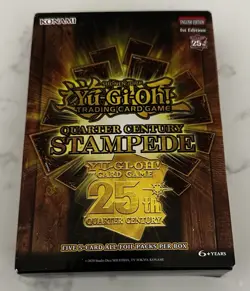 NEW 2025 Yugioh 25th Quarter Century STAMPEDE Mini 5-Card All Foil Packs per Box - Image 1