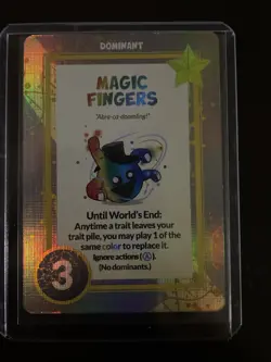 Doomlings Card Game - Magic Fingers Relic Holofoil - Mint Condition - Never Used - Image 1