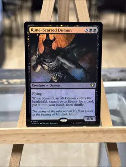 MTG *Rune-Scarred Demon Foil* (NM) Commander Masters Magic Free Shipping - Image 1