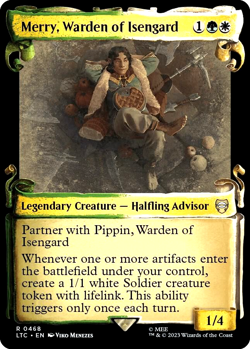 MTG Merry, Warden of Isengard 468 Rare Foil Showcase Scrolls LTC Commander - Image 1
