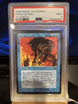 PSA 9 Force of Will Alliances MTG - Image 1