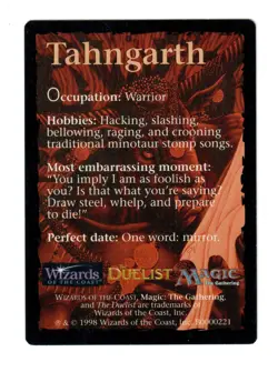 MTG: Magic The Gathering Tahngarth Life Counter The Duelist Rare - High Grade! - Image 2