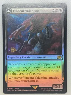 Vincent Valentine Prerelease FOIL FFVII Final Fantasy 7 MTG Magic Gathering NM - Image 1