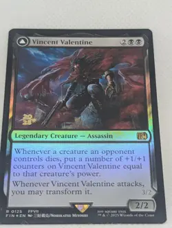 Vincent Valentine Prerelease FOIL FFVII Final Fantasy 7 MTG Magic Gathering NM - Image 3