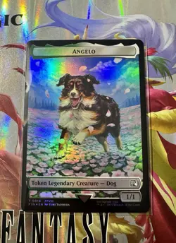 MTG Angelo / Darkstar #0019 #0020 FOIL Extended Art Final Fantasy Legendary Dog - Image 1