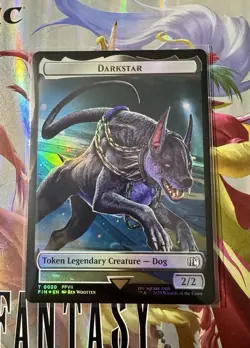 MTG Angelo / Darkstar #0019 #0020 FOIL Extended Art Final Fantasy Legendary Dog - Image 2