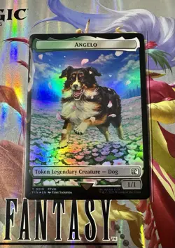 MTG Angelo / Darkstar #0019 #0020 FOIL Extended Art Final Fantasy Legendary Dog - Image 3