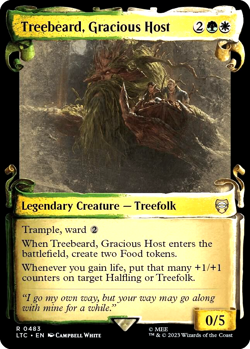 MTG Treebeard, Gracious Host 483 Rare Foil Showcase Scrolls LTC Commander - Image 1
