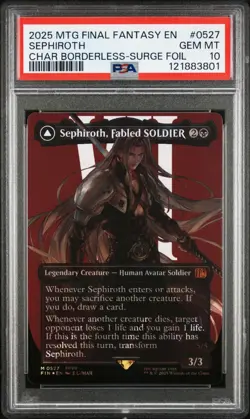 2025 MTG Sephiroth Fabled SOLDIER Borderless Surge Foil 527 Final Fantasy PSA 10 - Image 1