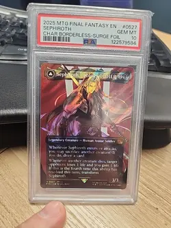 2025 MTG Sephiroth Fabled SOLDIER Borderless Surge Foil 527 Final Fantasy PSA 10 - Image 1
