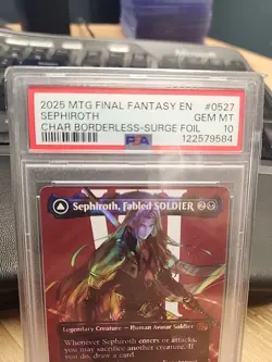 2025 MTG Sephiroth Fabled SOLDIER Borderless Surge Foil 527 Final Fantasy PSA 10 - Image 2