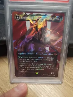 2025 MTG Sephiroth Fabled SOLDIER Borderless Surge Foil 527 Final Fantasy PSA 10 - Image 3