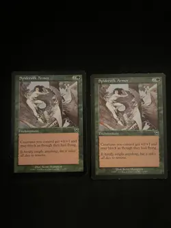 2xSpidersilk Armor LP Mercadian Masques MTG Magic The Gathering VINTAGE - Image 1