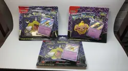 (3) Pokemon TCG Paldean Fates Tech Sticker Pack - Sealed New - Image 1