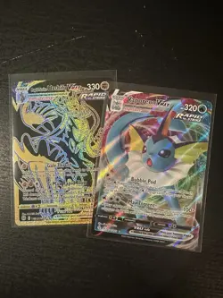 Pokemon Cards Urfishu VMax & Vaporeon VMax 2 Cards Total - Image 1