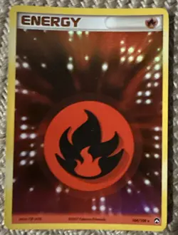 2007 Pokemon EX Power Keepers Fire Energy 104/108 Reverse Holo Rare Card - Image 1