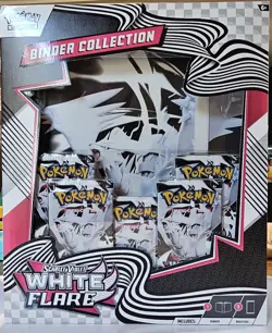 Pokemon TCG White Flare Binder Collection Box Factory Sealed Scarlet Violet - Image 1