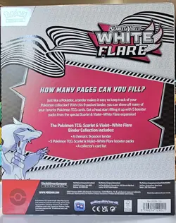 Pokemon TCG White Flare Binder Collection Box Factory Sealed Scarlet Violet - Image 2