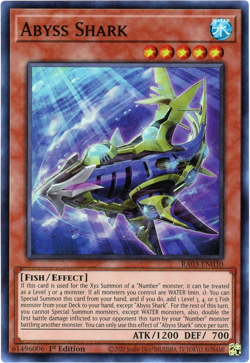 Yugioh! Abyss Shark - RA03-EN030 - Super Rare - Quarter Century Bonanza NM/M - Image 1
