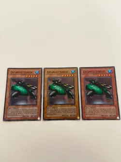 x3 YUGIOH CATAPULT TURTLE 1st Edition MRD-075 SUPER RARE | MP/HP - Read Desc - Image 1