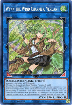 YuGiOh! Wynn the Wind Charmer, Verdant RA03-EN045 Secret Rare NM/M English - Image 1