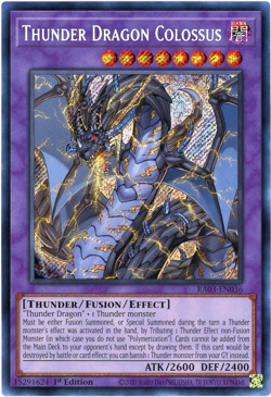 Yugioh! Thunder Dragon Colossus RA03-EN036 Secret Rare NM/M English - Image 1