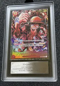 ARS 10 ONE PIECE MONKEY D.LUFFY 2024 CHAMPIONSHIP ST10-006 TOP 8 PRIZE CARD - Image 1