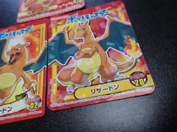 Pokemon Card Marumiya Holo Sticker Charizard No.12 & No.02 No.28 x3 #5563 - Image 4