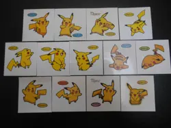 Pokemon Card Daiichi Bread Promo Sticker Pikachu x13 SET #4261 - Image 1
