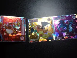 Pokemon Card Wafer Promo Holo Prism Charizard Sticker x3 SET #4999 - Image 4