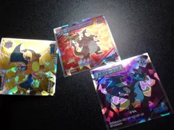 Pokemon Card Wafer Promo Holo Prism Charizard Sticker x3 SET #4999 - Image 5