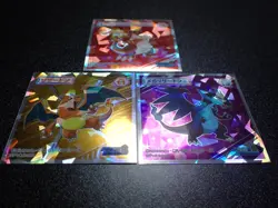Pokemon Card Wafer Promo Holo Prism Charizard Sticker x3 SET #4999 - Image 2