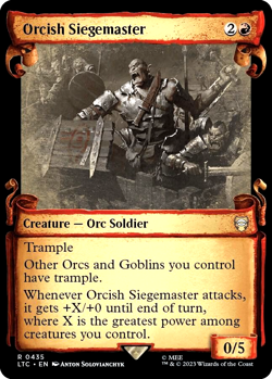 MTG Orcish Siegemaster 435 Rare Foil Showcase Scrolls LTC Commander - Image 1